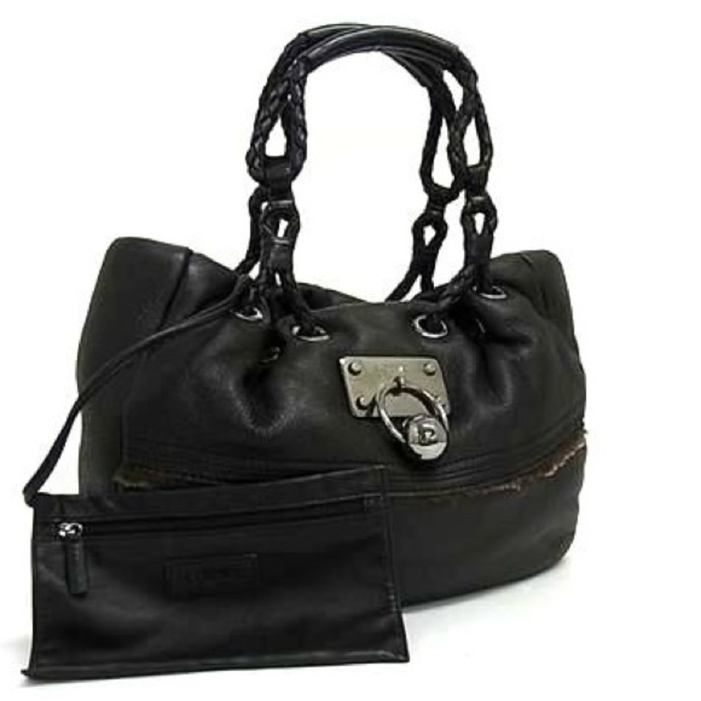 LOEWE Leather Shoulder Bag With Pouch